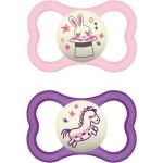 Chupete Air Night Silicona Rosa +6 Meses 2 uds Mam