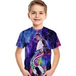 Cimefi Camiseta 3D de moda para niños y niñas, manga corta, estampado de verano, camisetas para niños, b, 9-10 Años