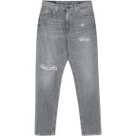 Jeans desgastados grises de poliester ancho W26 largo L28 con logo DONDUP para mujer 