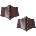 Cinturones elásticos marrones de sintético largo 65 vintage talla M para mujer 