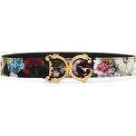 Cinturones negros de piel largo 75 floreados Dolce & Gabbana con motivo de flores para mujer 
