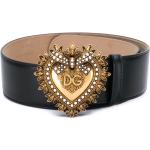 Cinturones negros de piel con hebilla  largo 105 Dolce & Gabbana con perlas para mujer 