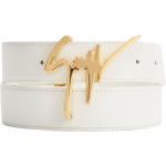 Cinturones blancos de cuero con hebilla  con logo GIUSEPPE ZANOTTI Talla Única para hombre 