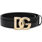 Cinturones negros de poliester con hebilla  largo 95 con logo Dolce & Gabbana para mujer 