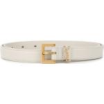 Cinturones blancos de cuero con hebilla  largo 105 Saint Laurent Paris para mujer 