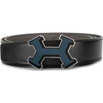 Cinturones negros de cuero con hebilla  largo 90 con logo Hermes para mujer 