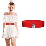 Cinturones elásticos rojos de lana transpirables, cortavientos talla XL para mujer 