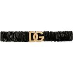 Cinturones negros de charol de charol  largo 100 con logo Dolce & Gabbana para mujer 