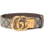 Cinturones marrones de lona con hebilla  largo 105 Gucci Marmont para mujer 