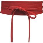 Cinturones rojos de cuero de cuero  de encaje con lazo Talla Única para mujer 