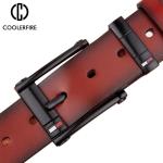 Cinturones rojos de cuero con hebilla  informales talla L para hombre 