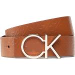 Cinturones marrones de piel de cuero  rebajados largo 75 floreados Calvin Klein para mujer 