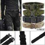 Cinturones anchos de lona militares de camuflaje para hombre 