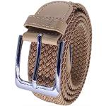 Cinturones elásticos marrones de verano trenzados con trenzado Talla Única para hombre 