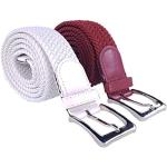 Cinturones elásticos blancos de cuero largo 105 trenzados con trenzado talla M para hombre 