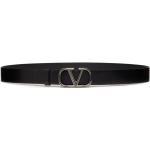Cinturones negros de piel con hebilla  largo 105 con logo Valentino Garavani para hombre 