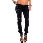 Vaqueros y jeans negros de poliester ancho W25 Cipo & Baxx para mujer 