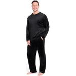Pijamas polar negros de poliester tallas grandes talla XL para hombre 