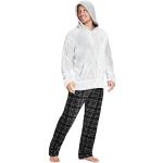 Pijamas polar grises de poliester tallas grandes talla L para hombre 
