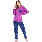Pijamas polar azul marino de poliester talla S para mujer 