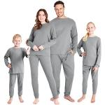 Pijamas largos grises de algodón de primavera tallas grandes talla 3XL para hombre 