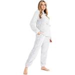 Pijamas polar grises de poliester talla XL para mujer 