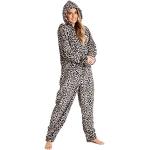 Pijamas polar marrones de poliester talla XL para mujer 