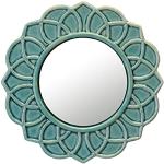 Espejos turquesas de cerámica de baño industriales floreados 