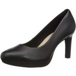 Zapatos negros de sintético de tacón rebajados Clarks talla 39 para mujer 