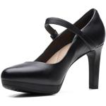 Zapatos negros de sintético de tacón con hebilla Clarks talla 37,5 para mujer 