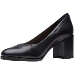 Zapatos negros de cuero de tacón rebajados Clarks talla 37 para mujer 