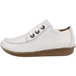 Zapatos derby blancos de cuero rebajados formales Clarks talla 37,5 para mujer 