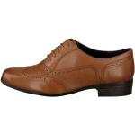 Clarks Hamble Oak Shoes, Zapatos de Cordones Brogue Mujer, Dark Tan Leather, 40 EU