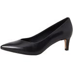 Clarks Laina55 Court, Zapatos de Tacón Mujer, Negro (Black Leather Black Leather), 40 EU