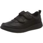 Sneakers negros de goma con velcro con velcro informales Clarks talla 33,5 infantiles 