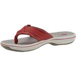 Sandalias rojas de sintético de verano con velcro acolchadas Clarks talla 39,5 para mujer 