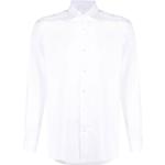 Camisas blancas de algodón de manga larga manga larga Ermenegildo Zegna para hombre 