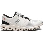 Zapatillas blancas de goma con cordones con cordones con logo On running Cloud X para mujer 