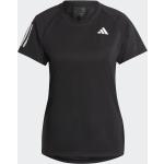 Camisetas deportivas negras manga corta con cuello redondo adidas talla M para mujer 