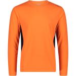 Camisetas deportivas naranja de jersey Oeko-tex rebajadas manga larga con cuello redondo CMP talla S para hombre 