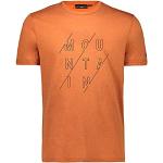 Camisetas deportivas naranja de algodón con cuello redondo transpirables con logo CMP talla 3XL para hombre 