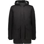 Abrigos negros de poliester con capucha  rebajados tallas grandes con cuello alto impermeables acolchados CMP talla 3XL para hombre 
