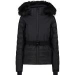 Chaquetas negras de sintético de esquí cortaviento con capucha acolchadas CMP talla XL para mujer 