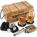 Vasos de granito de whisky de 300 ml vintage trenzados en pack de 2 piezas 