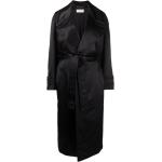 Ropa negra de seda de invierno  manga larga Saint Laurent Paris talla L para mujer 