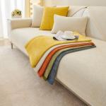 Fundas amarillas de poliester para sofá 
