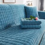 Fundas azules de poliester para sofá 70x70 