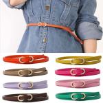 Cinturones marrones de cuero con hebilla  largo 110 vintage talla L para mujer 