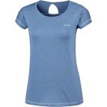 Camisetas deportivas azules de poliester manga corta Columbia Peak to Point talla L para mujer 