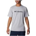 Camisetas grises de punto  rebajadas con logo Columbia talla S para hombre 